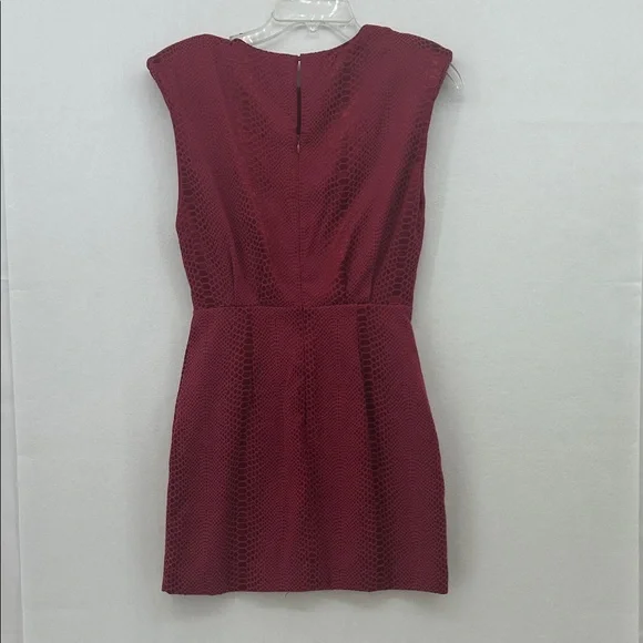 DO+BE Textured Wine Mini Dress NWT - Picture 4 of 4